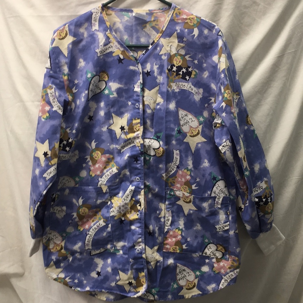 Medline comfort ease scrub jacket ladies sz M - Picture 2 of 4